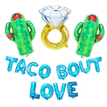 Taco Bout Láska Balón, Banner, Rose Gold | Taco Bout Láska Dekorace | Mexická Fiesta S Motivem Svatební Sprcha Svatební Bachelorette